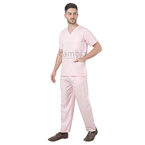 Image of Cambia Scrub Suits for Doctors Men /OT Dress Unisex (L, Pink)