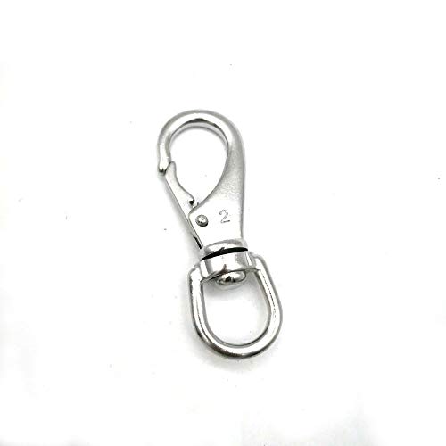 JY-MARINE Stainless Steel Swivel Snap Hook,Large Spring Clips,4 Inch(2#) Heavy Duty Boat Hooks, Spring Hooks for Boat Anchor Ropes and Cables