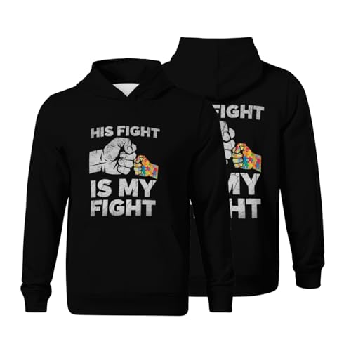 Kids Autism Awareness Mom Dad Parents Autistic Kids Awareness Boys Girls Lightweight Kangaroo Pocket Hoodies