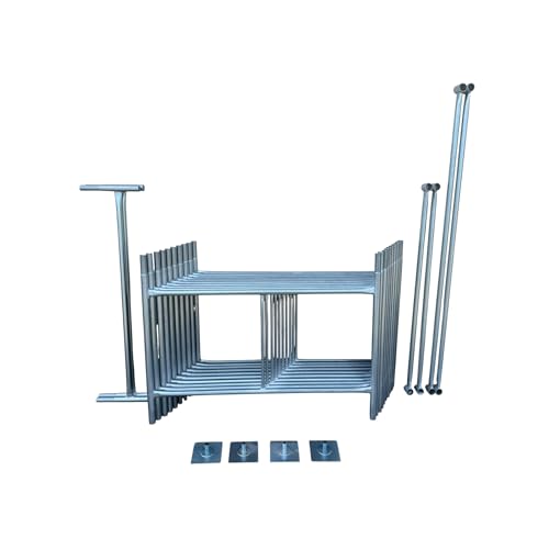Torre de andamio galvanizada de 5,5 m, base de 4 x 4 pies, construcción resistente, fácil montaje, ideal para renovaciones del hogar y uso profesional, kit básico incluido
