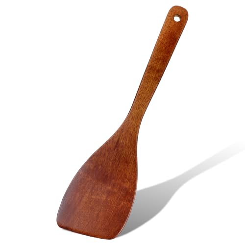 Wooden Spatula for Cooking Wooden Utensils Long Handle Wood Spatula Nonstick Thin Wooden-Spatula for Cooking Eggs Fish Pancakes