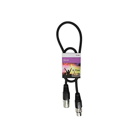 QTX Professionelle DMX-Beleuchtungskabel, XLR-Stecker auf Buchse, 0,75 m Cover