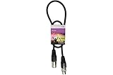 QTX Professionelle DMX-Beleuchtungskabel, XLR-Stecker auf Buchse, 0,75 m