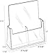 Clear-Ad - Acrylic 2 Pocket Trifold Brochure Holder 4x9 - Desktop Rack Card Organizer - Pamphlet Display Stand - LHF-S130 (Pack of 4)