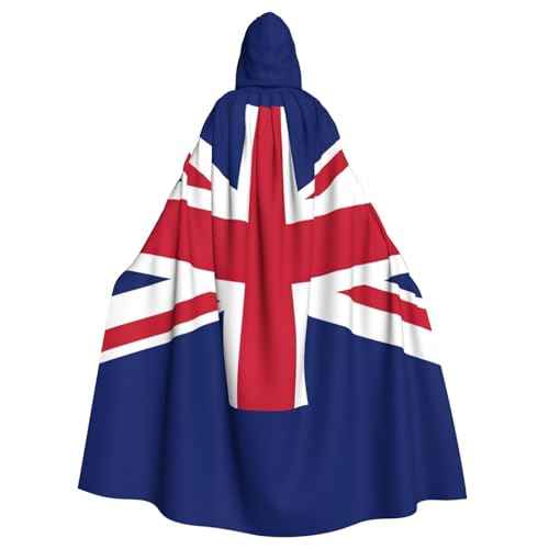 Costume de carnaval Royaume-Uni avec cape à capuche adulte pour cosplay