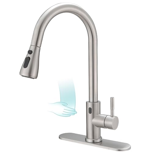 BATHLAVISH Touchless Kitchen Faucet with Pull Down Sprayer, Motion Sensor