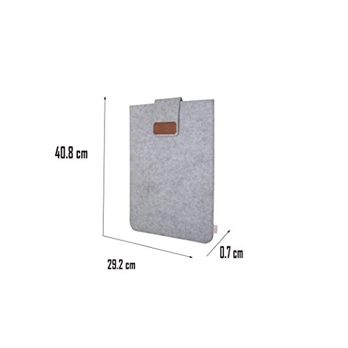 Image of OON Laptop Sleeve 15 inch Solid Grey Felt External Size 16 inch Easily fit for 15 Inch Laptop Sleeve
