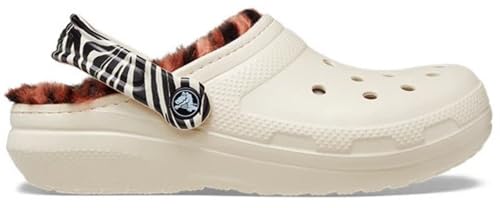 Image of Crocs Womens Men's and Women's Classic Lined Animal Print Clog | Fuzzy Slippers