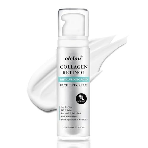 Instant Face Lift Cream - Face and Neck Firming and Tightening Cream with Collagen & Retinol, 6-in-1 Hydrating Neck Firming C-ream | Fast-Absorbing, Visibly Smoothing Lines