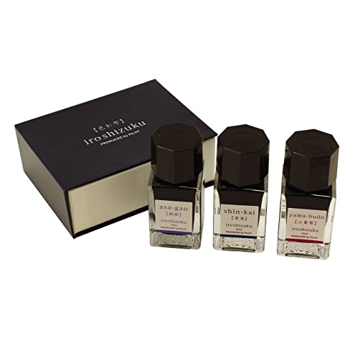 Pilot Iroshizuku Mini Fountain Pen Ink - 15 Ml Bottle 3 Colors Set - As/Snk/Yb (Japan Import) #TOP3