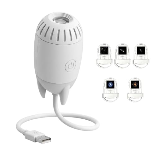 Image of GUANCI 2-in-1 Galaxy Projector Night Light, Mini Star Projector with 5 Slide, USB Portable Starry Sky LED Lamp, 360 Rotating Adjustable Brightness for Bedroom, Kids Room & Car Decor