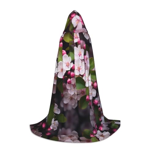 Capa con capucha de flores de ciruelo disfraz unisex de carnaval S