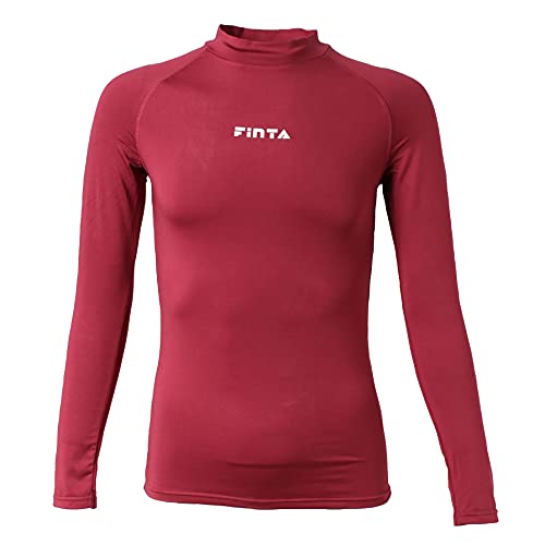 [フィンタ] FINTA サッカー フットサル メンズ 大人用 ハイネック インナーシャツ FTW7027 (051) エンジ Lサイズ