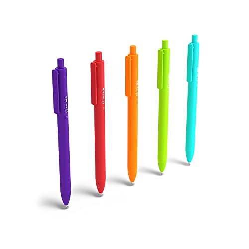 Bolígrafos retráctiles TRU RED gel 0.5 mm multicolor 15 pzas