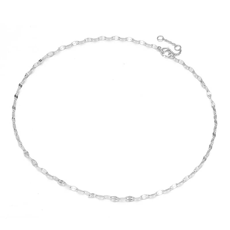 Collier ras du cou argent 925 femme - Chaîne clavicule bijoux de mariage chic