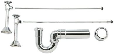 Oval Handle Bathroom Sweat Supply Kits with New England/ Massachusetts P-Trap Finish: Satin Chrome