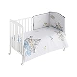NAF NAF NORDICO + PROTECTOR PARA CUNA 100% ALGODON OSO BARCO
