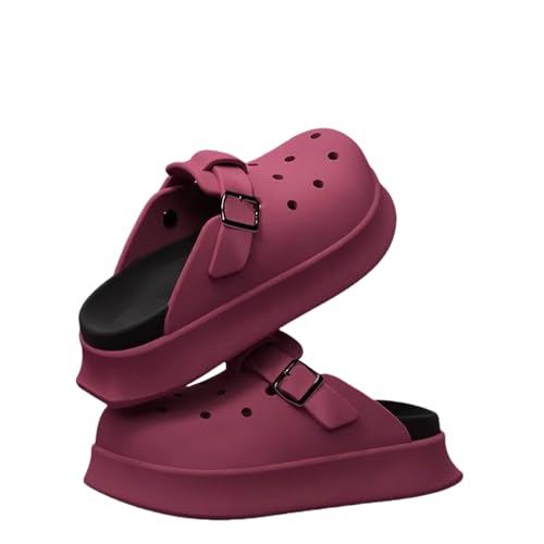 Thick-soled Baotou Hole Slippers Women wear non-slip soft-soled seaside beach sandals in summer2