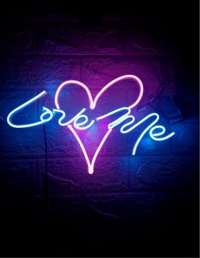 LUXURY SIGN INDIA Love ME Neon Sign| Battery or USB Powered| Love Neon LED Light| Romantic Led Lights for Wall Hanging,Table Gifts Bedroom Valentine Wedding Party Decoration|12X18-image-11