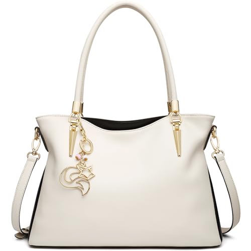 Image of FOXLOVER Soft Genuine Leather Medium Purses for Women Tote Bag Handbags with Top-handles Shoulder Satchel Purse