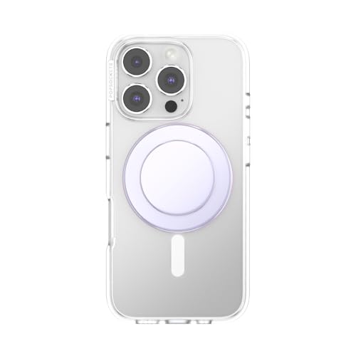 Image of PopSockets Phone Grip for MagSafe, Magnetic Holder, Phone Stand, Lavender - Iridescent White