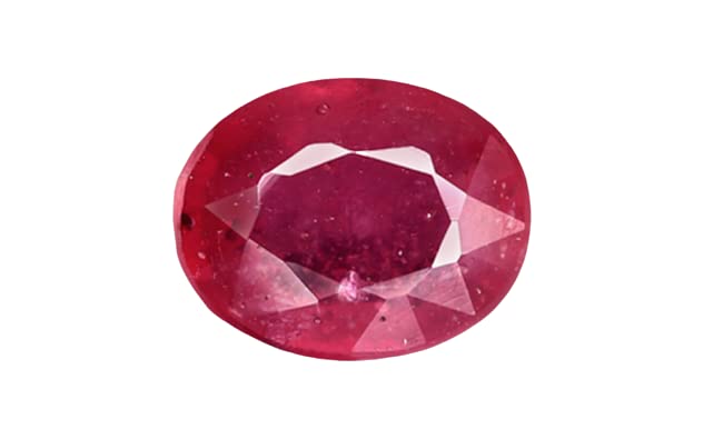 Trinetra Gems 5.75 Carat 6 Ratti Genuine Ruby (रूबी माणिक स्टोन) Unheated Untreated Old Mines Burma Ruby Manik Stone Original Certified for Men & Women