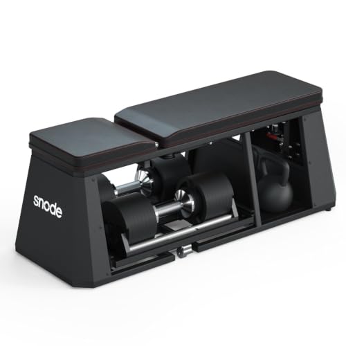 Image of SNODE 4-in-1 Adjustable Weights Bench with Cable Crossover