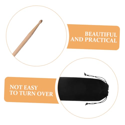 MAGICLULU 2 Juegos de Baquetas de Madera de Arce 5A con 12 Baquetas y 2 Bolsas de Terciopelo para Práctica, Presentación y Accesorios de Percusión para Xilófono miniatura 3