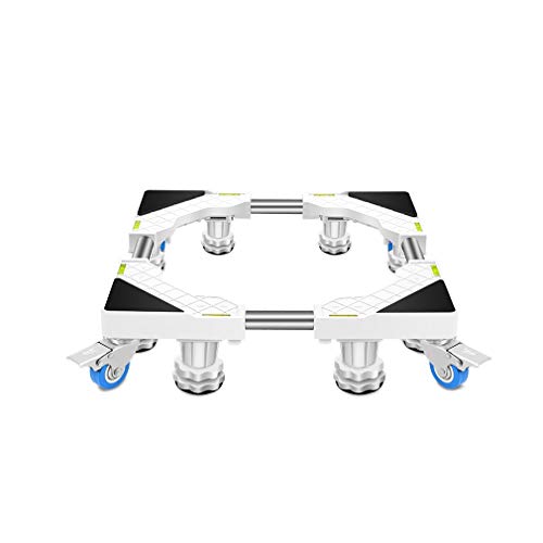 Carro para Lavadora con Ruedas con Bloqueo, Soporte Ajustable para electrodomésticos de 45 a 65 cm, Pedestal Universal para Lavadora y Secadora Que facilita la Movilidad.