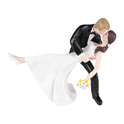 SwirlColor Cake Toppers de la Boda romántica Danza del Tango Resina Muñecas Novia y el Novio estatuilla para la decoración de la Torta