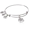 Alex and Ani Sand Dollar III Rafaelian Silver Bangle Bracelet