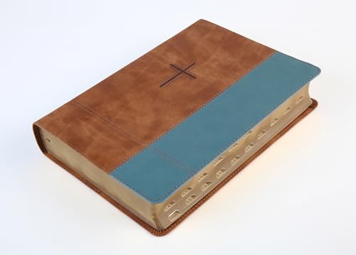 Image of The Barbour Simplified Kjv--Large Print [Rust & Stone Cross]