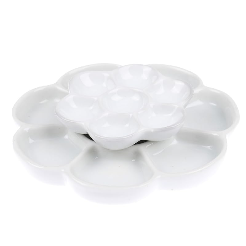 paleta malarska 1 szt. Ceramiczny artysta dostarcza sztuki taca na pigmenty akwarela paleta gwaszów (Color : Style A)
