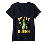 Photo Gallery donna divertente pickle lover s delight pickle queen umorismo vegetale maglietta con collo a v Photo Gallery donna divertente pickle lover s delight pickle queen umorismo vegetale maglietta con collo a v