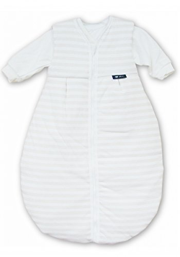 Alvi Baby Kombi-Schlafsack 70 cm, Design:Blockstreifen beige 117-6