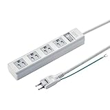 サンワサプライ シャッタータップ 一括集中スイッチ 3P・4個口 5m TAP-SH3450MGSW