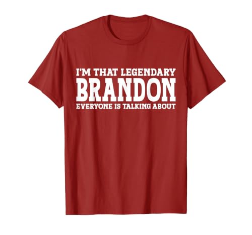 Brandon Personal Name Funny Brandon T-Shirt, Men, Cranberry Red, 3X-Large