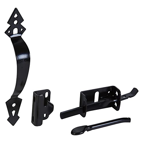 Image of National Hardware Heavy Duty Gate Thumb Latch, Steel, Black