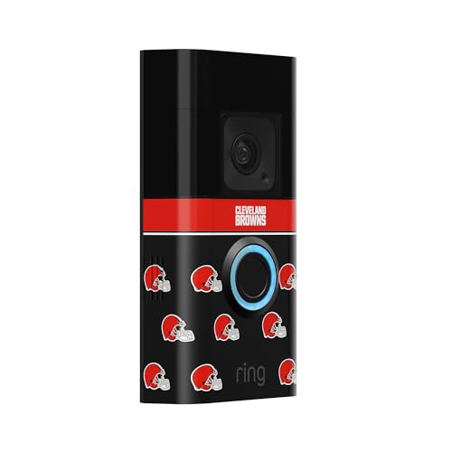 Image of All-New Limited Edition, Official NFL Faceplate for Ring Doorbells - Video Doorbell 3, Video Doorbell 3 Plus, Video Doorbell 4, Battery Doorbell Plus, and Battery Doorbell Pro | Cleveland Browns