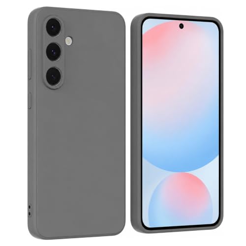 Image of Elzzi Microfiber Candy Case for Samsung S24 FE 5G Smooth Touch Cushion Liquid Soft Silicone Gel Rubber Phone Cases Non-Slip Full Body Protective Shockproof Back Cover - Space