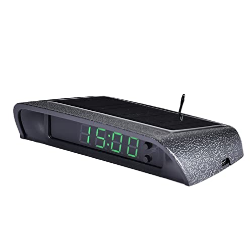 Reloj solar digital para coche | Reloj de coche digital | Reloj de coche autoadhesivo interior de coche accesorios electrónicos