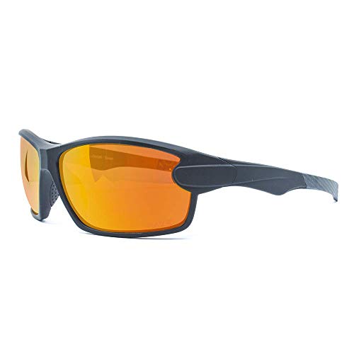 J-Frame Golf Sport Riding Sunglasses (Black with Black Accents, Orange Z)
