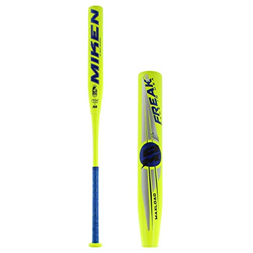 Miken Kevin Flip Filby Signature Freak 30 Softball Bat, Optic Yellow, 27 oz