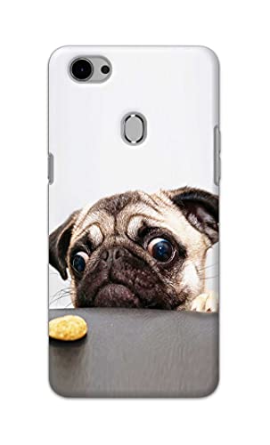 Image of PRINTFIDAA� Printed Hard Back Cover Case for Oppo F7 Back Cover (Pug Dog) -2808