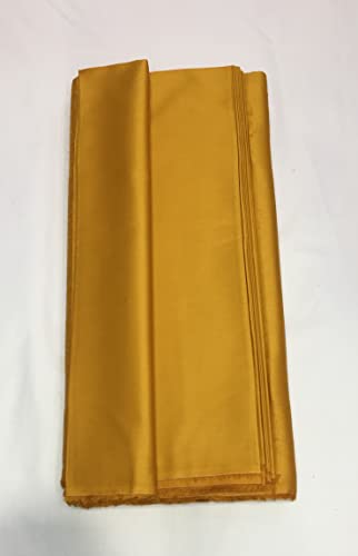 Image of BKRKJ Women's Cotton Silk Unstitched Fabric by Meter for Sewing Suit Salwar Chudidar Patiyala Shirt Kameez Blouse Kurta Pyjama Pathani jam Glace (2.5 Meter, Mustard)