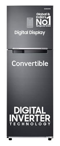 Samsung 236L 3 Star Convertible 3 In 1 Digital Inverter Frost-Free Double Door Refrigerator (RT28C3733BX/HL,Luxe Black 2023)