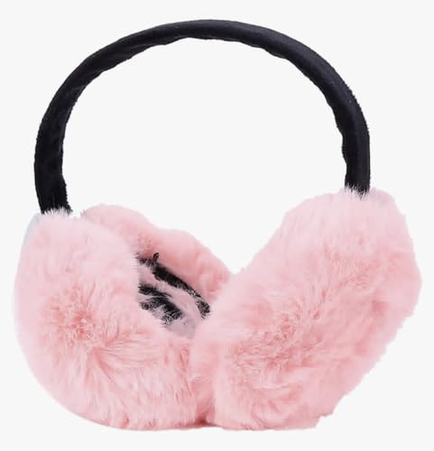 Image of Girl Winter Earmuffs Outdoor Wear Soft Faux Fur Plush Ear Warmer Minnie Design Windproof Woolen Warm Ear Muff Men & Women (Freesize)