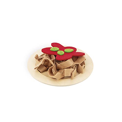 Janod - Pasta Mix - Pasta Set - Imitation Kitchen and Dinette Toy - 58 Elements Included in Wood, Cardboard and Felt - FSC Certified - Water-Based Paint - From 3 Years Old, J06598