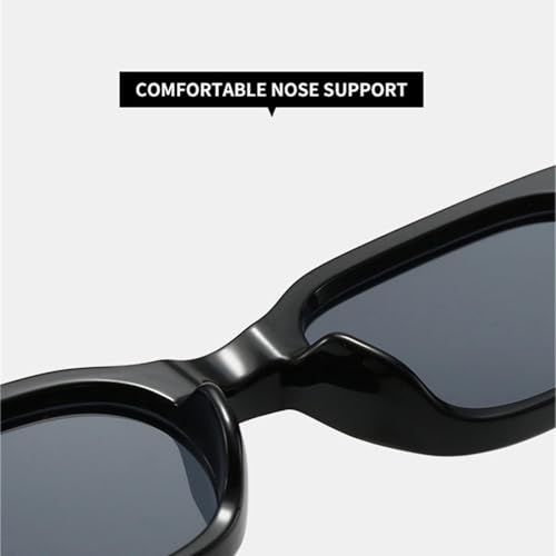 Lunettes de soleil rectangulaires rétro verres UV400 tendance pour femme et homme