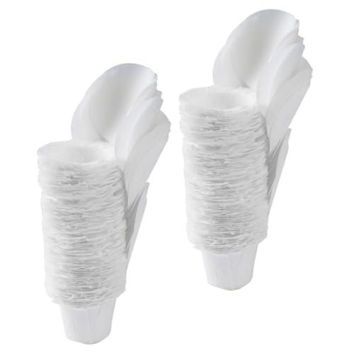 RORPOIR 100 Pièces Espresso Filter Paper Cups With Lid Safe And Practical Filter Paper For Even...